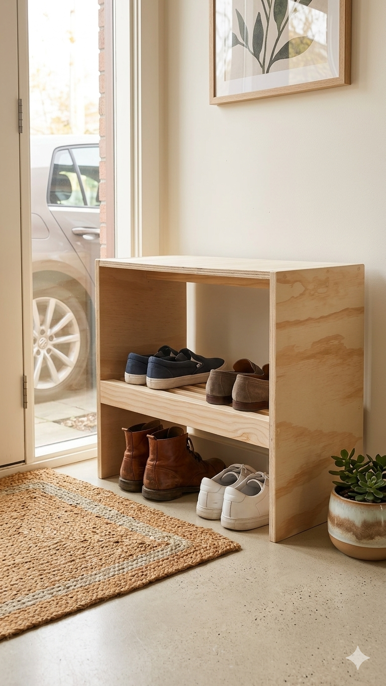 Zapatero 2 Niveles - Madera Natural