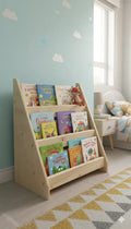 Librero Para Niños Montessori - Madera Natural