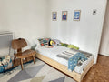 Cama Montessori 1.5 Plazas 200 Cms SOLO BASE - Madera Natural